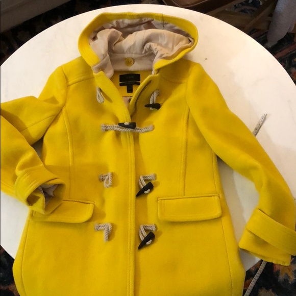 yellow toggle coat